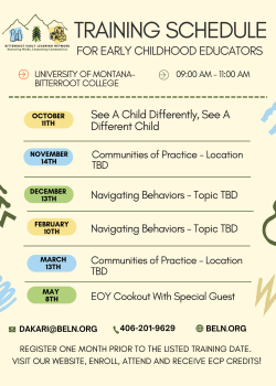 BELN Trainings and Event Schedule (2) BELN Trainings and Event Schedule (2)